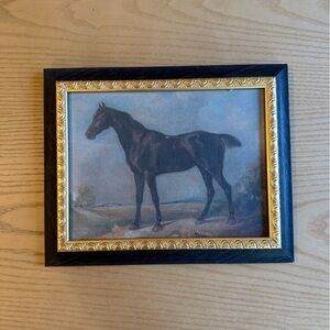 Studio Mcgee Framed Horse Artwork with Gold and Black Frame